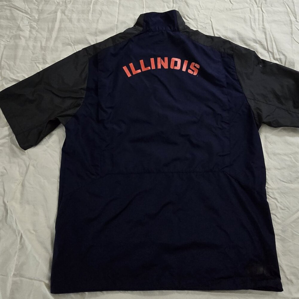 Nike Illinois Fighting Illini Men's Short Sleeve Windbreaker Large - Picture 2 of 8
